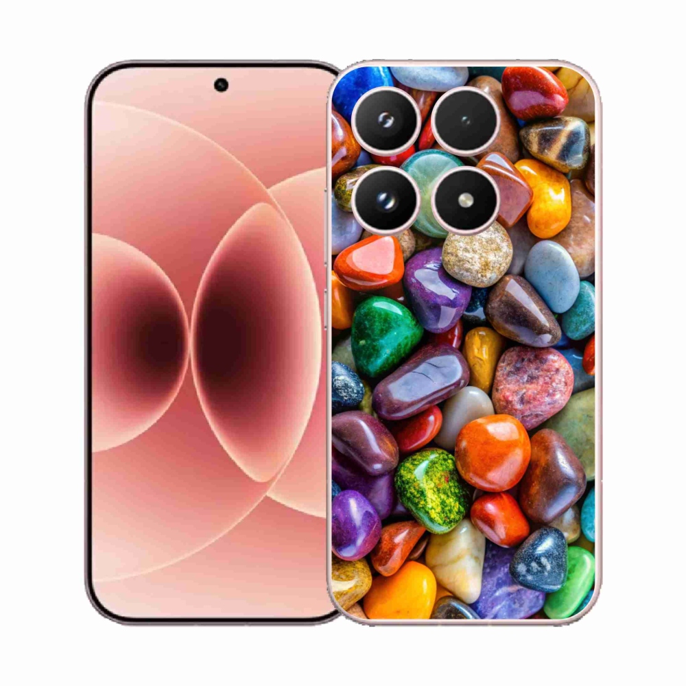 Gelový kryt mmCase na Xiaomi 17 - barevné kamínky