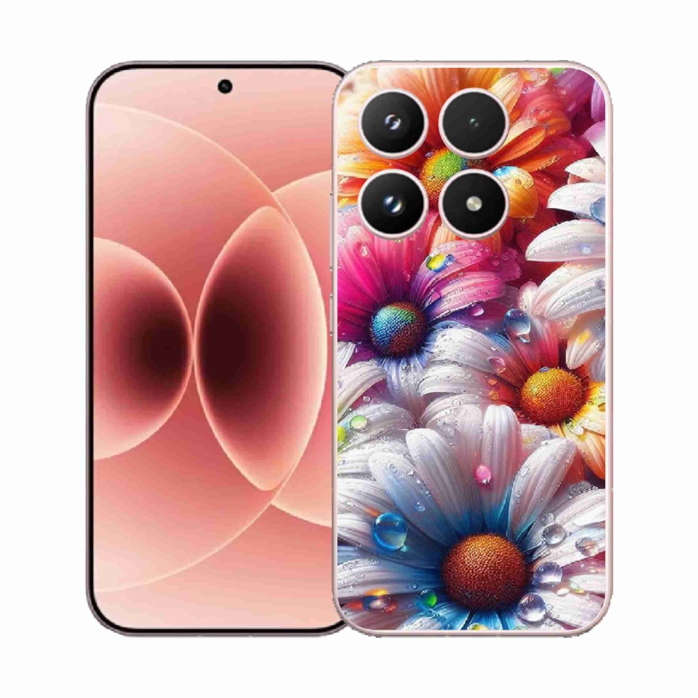 Gelový kryt mmCase na Xiaomi 17 - barevné kopretiny