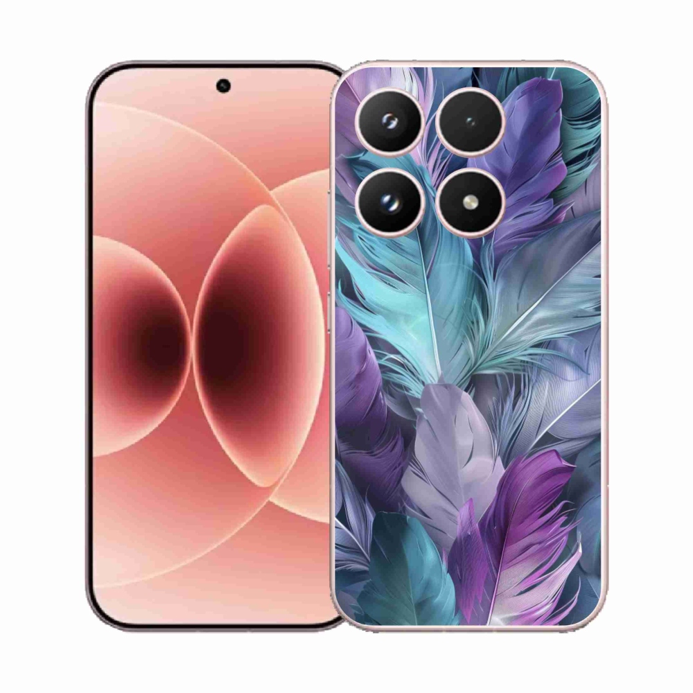 Gelový kryt mmCase na Xiaomi 17 - barevné peří 2