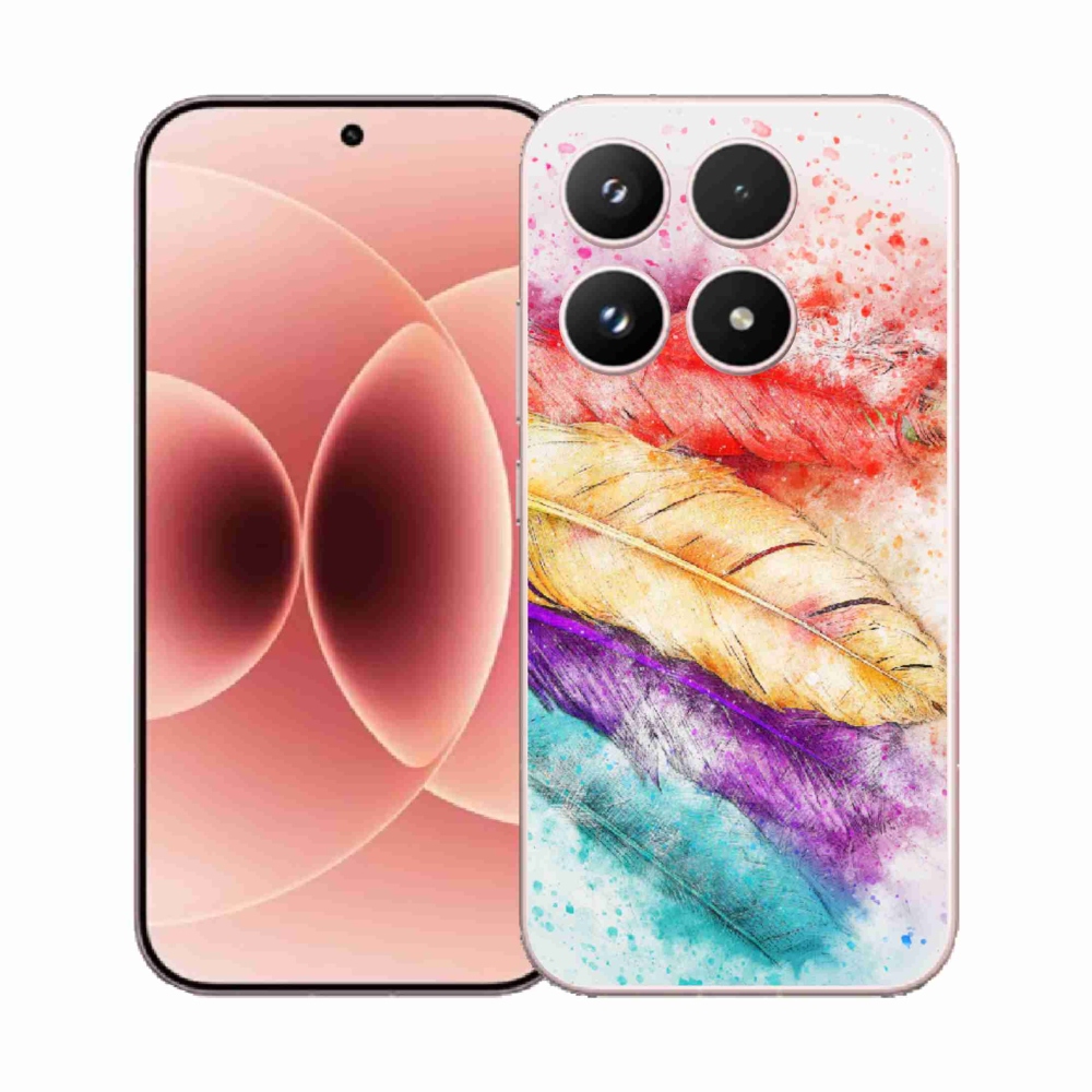 Gelový kryt mmCase na Xiaomi 17 - barevné peří