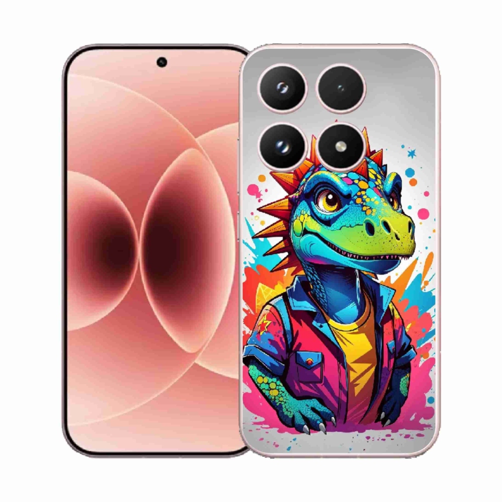 Gelový kryt mmCase na Xiaomi 17 - barevný dinosaurus