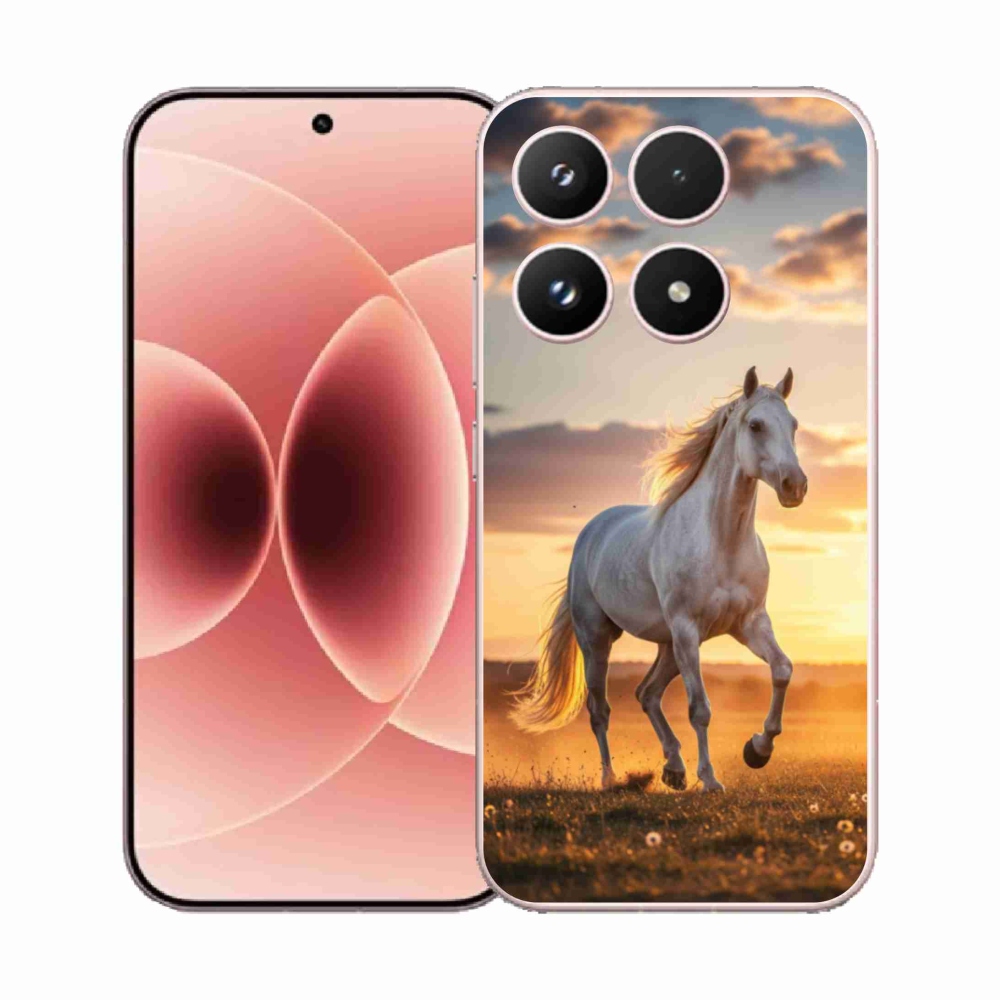 Gelový kryt mmCase na Xiaomi 17 - běžící bílý kůň 2