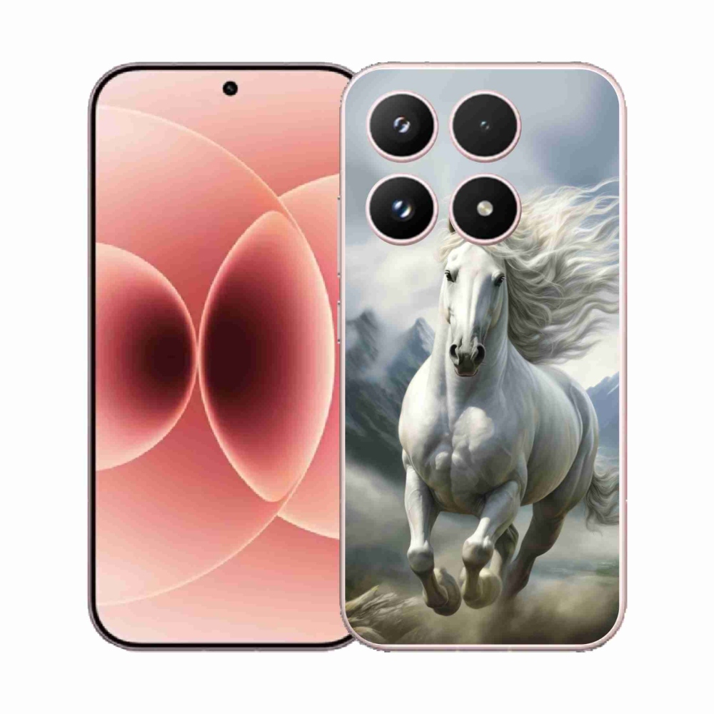 Gelový kryt mmCase na Xiaomi 17 - běžící bílý kůň 3
