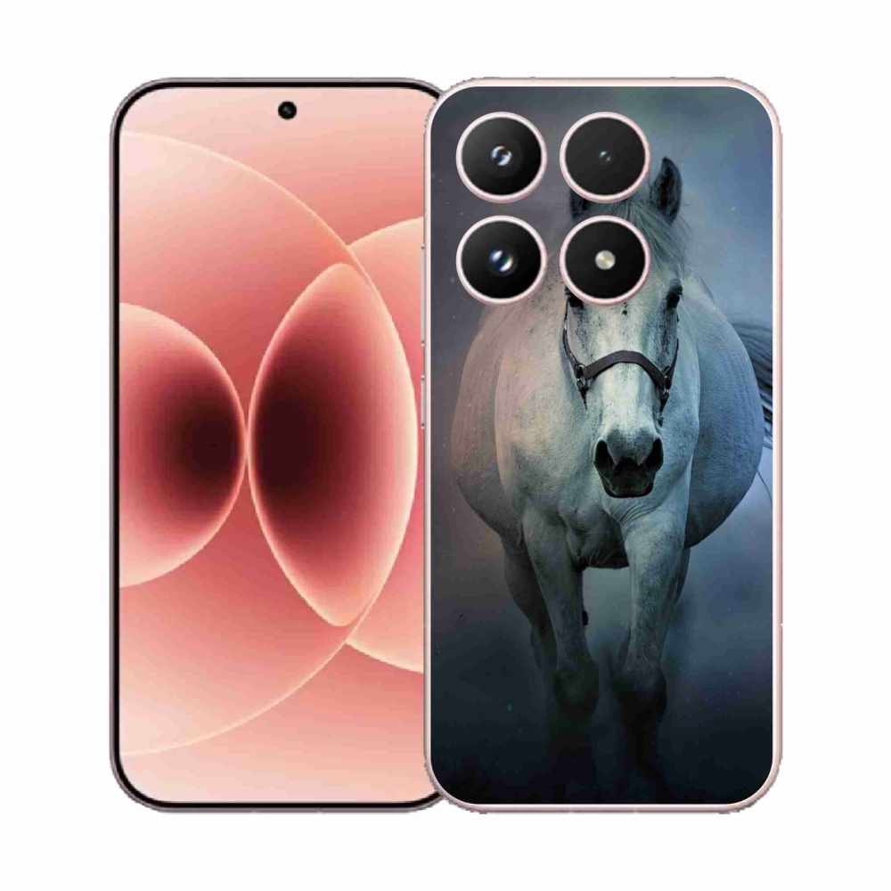 Gelový kryt mmCase na Xiaomi 17 - běžící bílý kůň