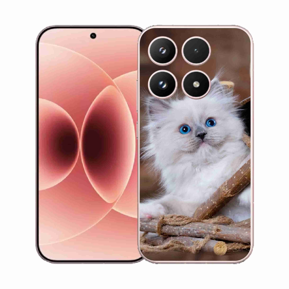 Gelový kryt mmCase na Xiaomi 17 - bílé kotě