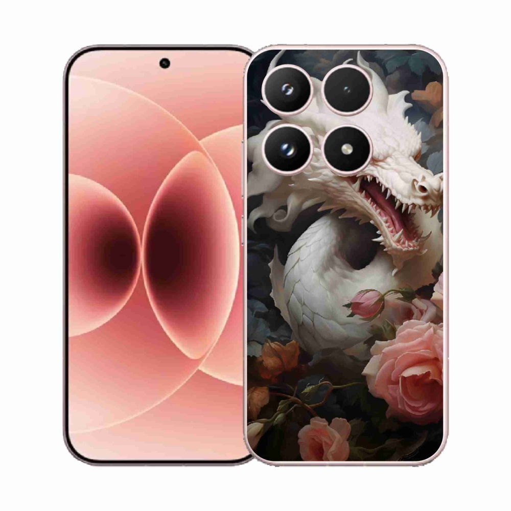 Gelový kryt mmCase na Xiaomi 17 - bílý drak