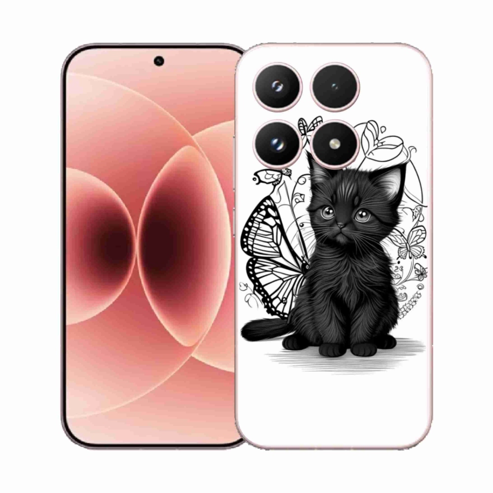 Gelový kryt mmCase na Xiaomi 17 - černé kotě