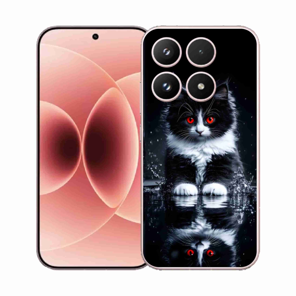 Gelový kryt mmCase na Xiaomi 17 - černobílé kotě