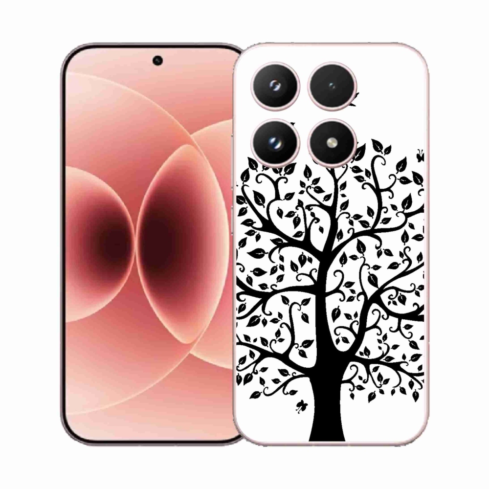 Gelový kryt mmCase na Xiaomi 17 - černobílý strom