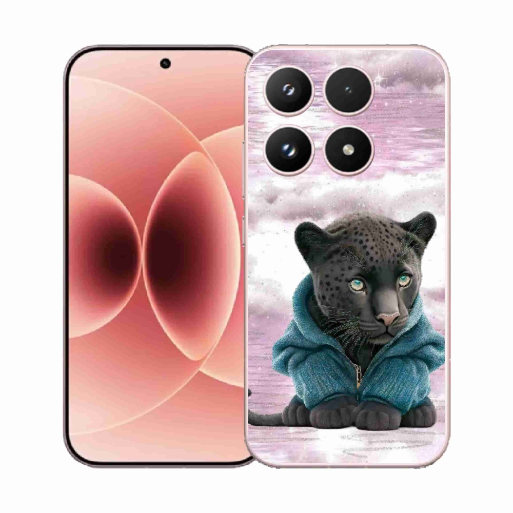 Gelový kryt mmCase na Xiaomi 17 - černý panter ve svetru