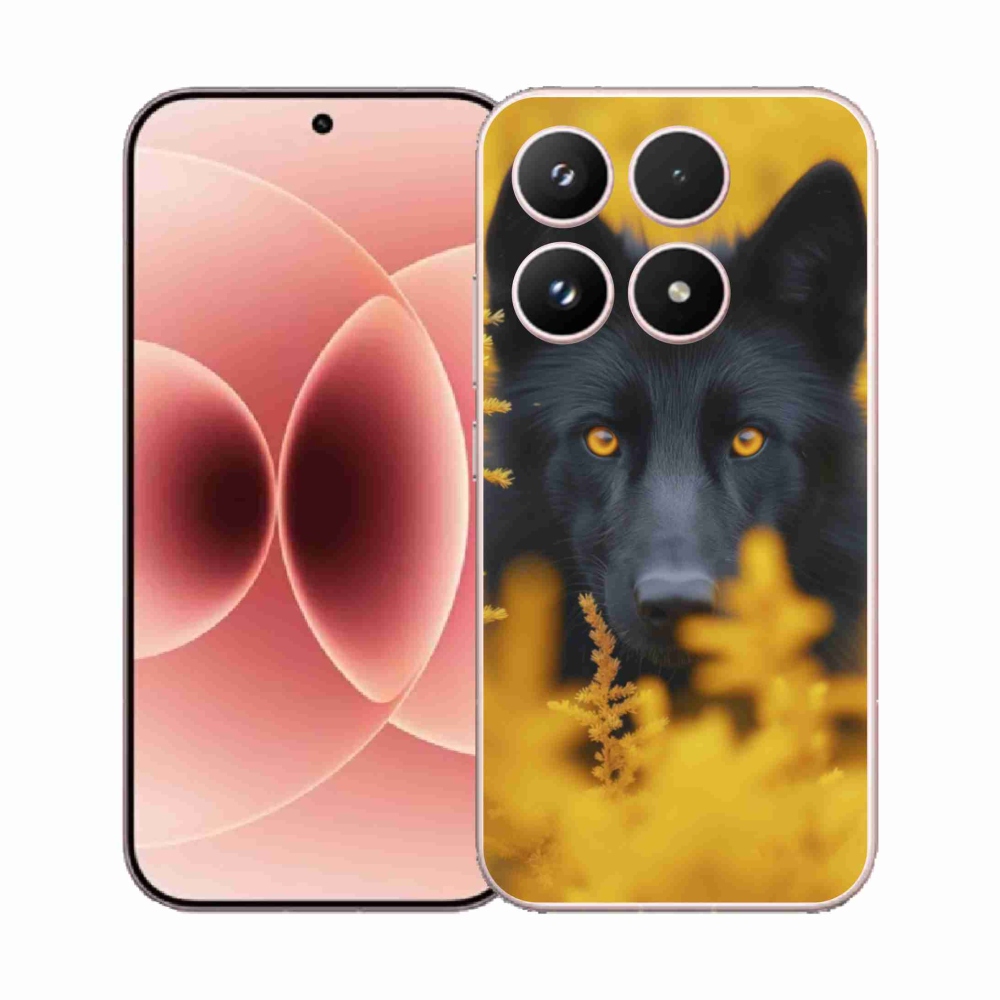 Gelový kryt mmCase na Xiaomi 17 - černý vlk 2