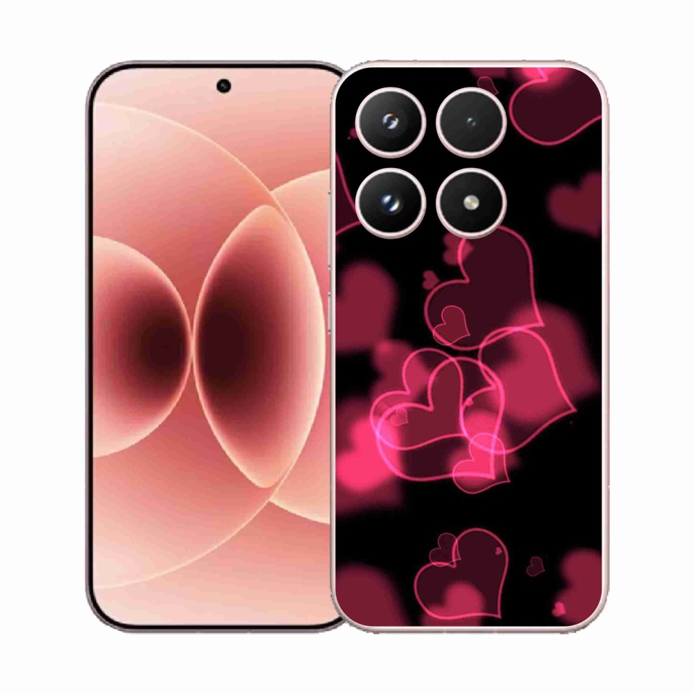 Gelový kryt mmCase na Xiaomi 17 - červená srdíčka