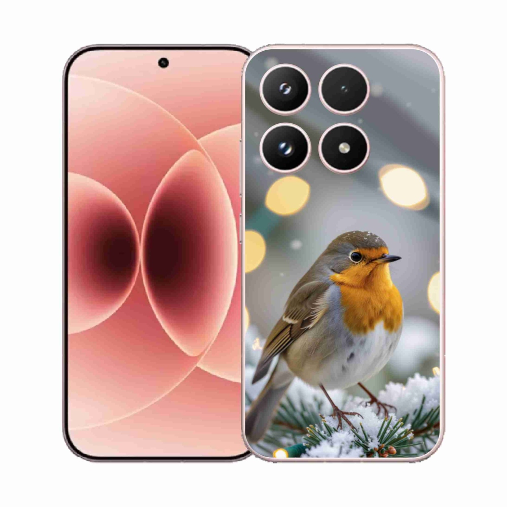 Gelový kryt mmCase na Xiaomi 17 - červenka v zimě