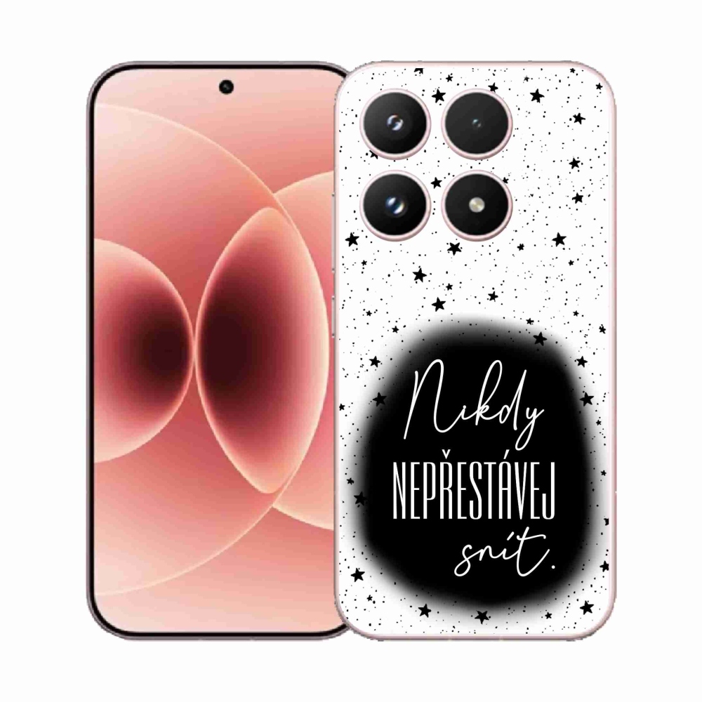 Gelový kryt mmCase na Xiaomi 17 - citát 1 černobílé pozadí