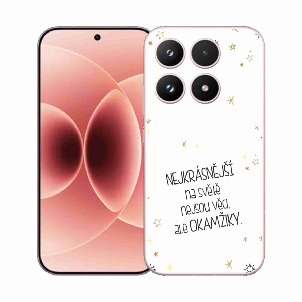 Gelový kryt mmCase na Xiaomi 17 - citát 4 bílé pozadí