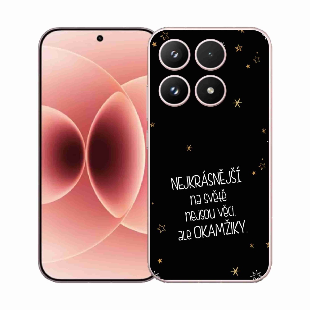 Gelový kryt mmCase na Xiaomi 17 - citát 4 černé pozadí