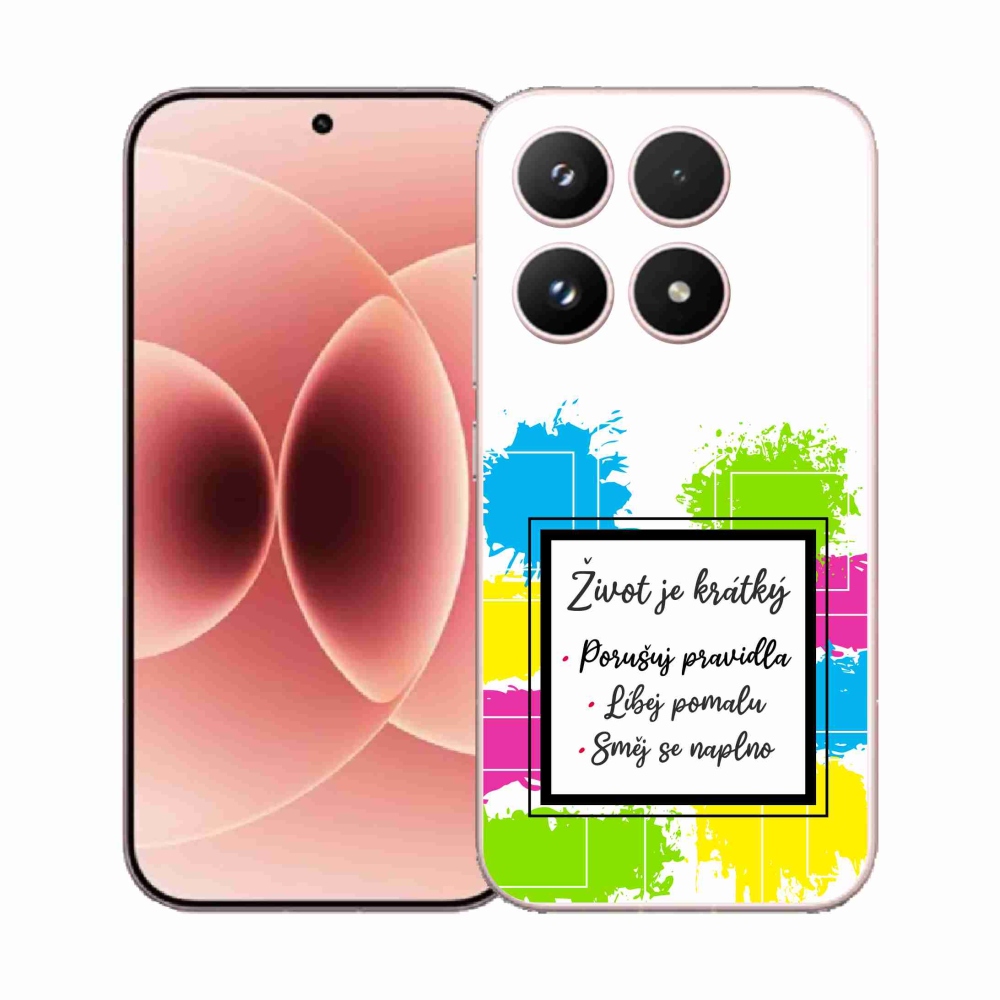 Gelový kryt mmCase na Xiaomi 17 - citát 5 bílé pozadí