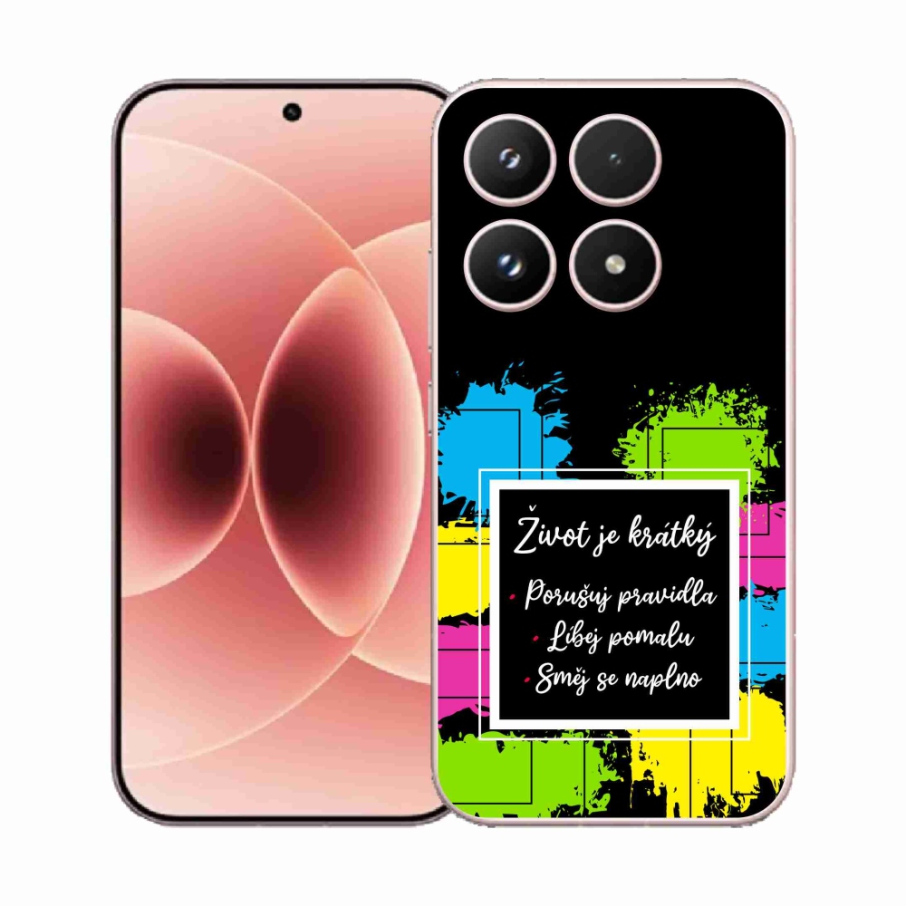 Gelový kryt mmCase na Xiaomi 17 - citát 5 černé pozadí