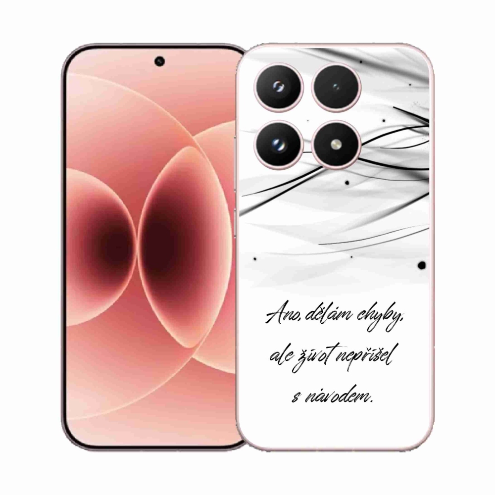 Gelový kryt mmCase na Xiaomi 17 - citát bílé pozadí