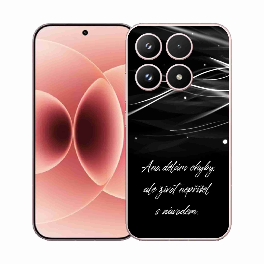 Gelový kryt mmCase na Xiaomi 17 - citát černé pozadí