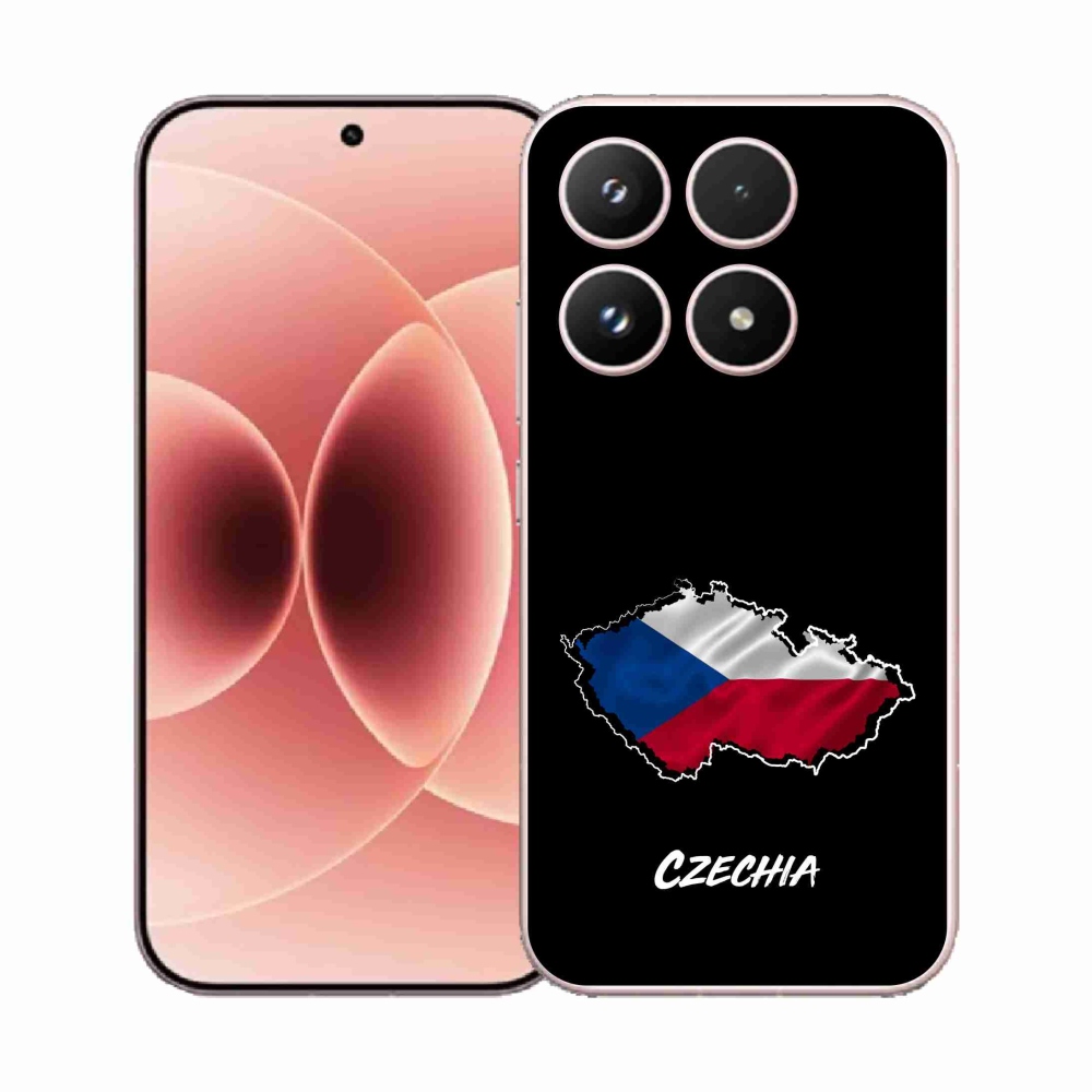 Gelový kryt mmCase na Xiaomi 17 - Czechia černé pozadí