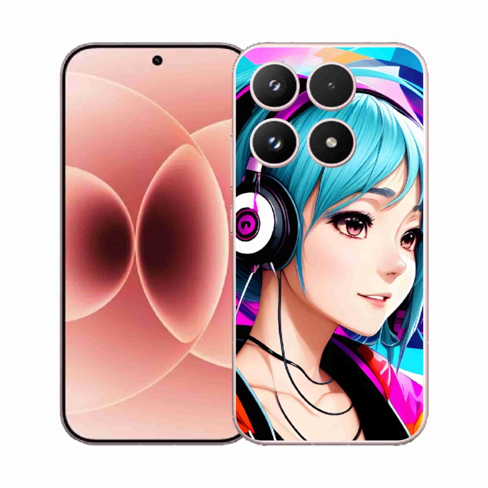Gelový kryt mmCase na Xiaomi 17 - dívka se sluchátky