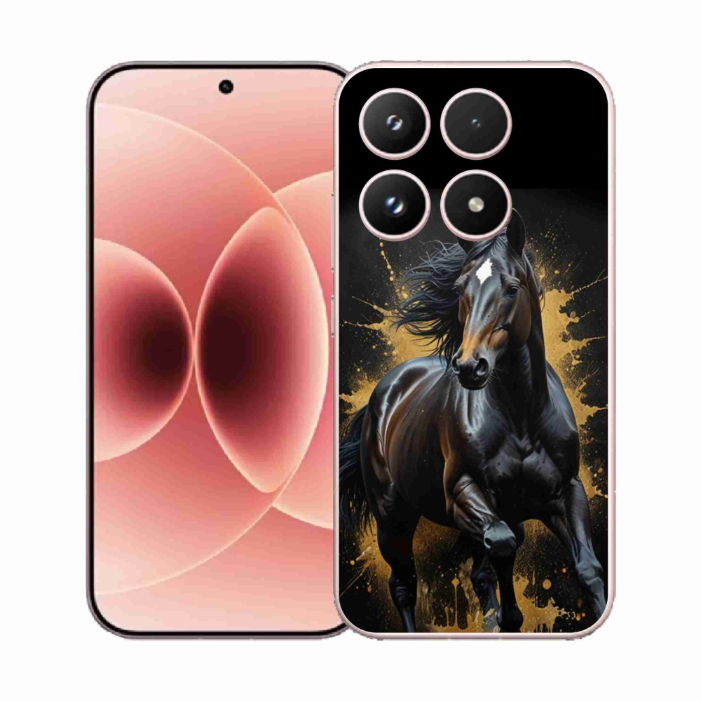 Gelový kryt mmCase na Xiaomi 17 - elegantní černý hřebec