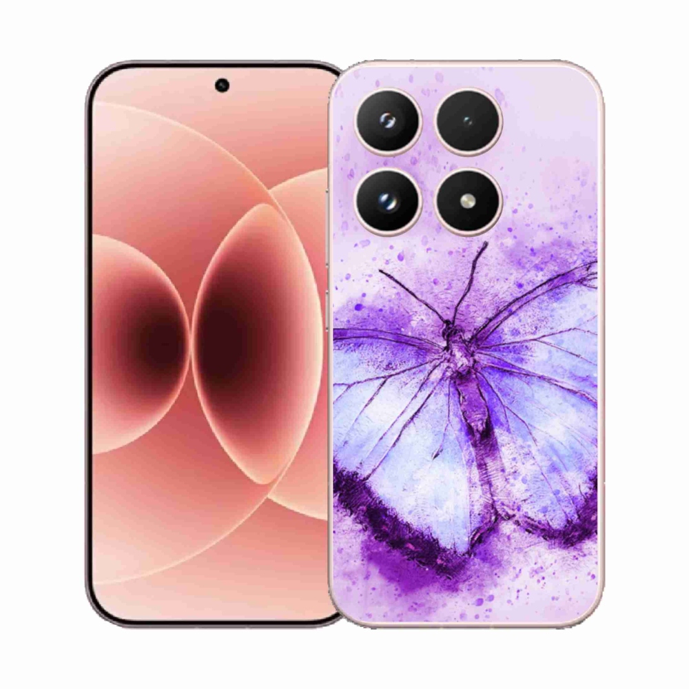 Gelový kryt mmCase na Xiaomi 17 - fialový motýl