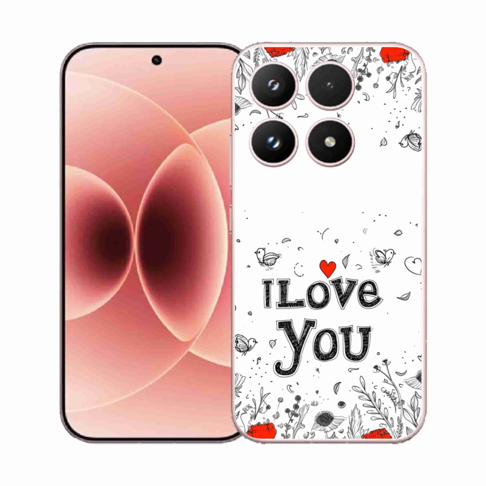 Gelový kryt mmCase na Xiaomi 17 - I love you bílé pozadí