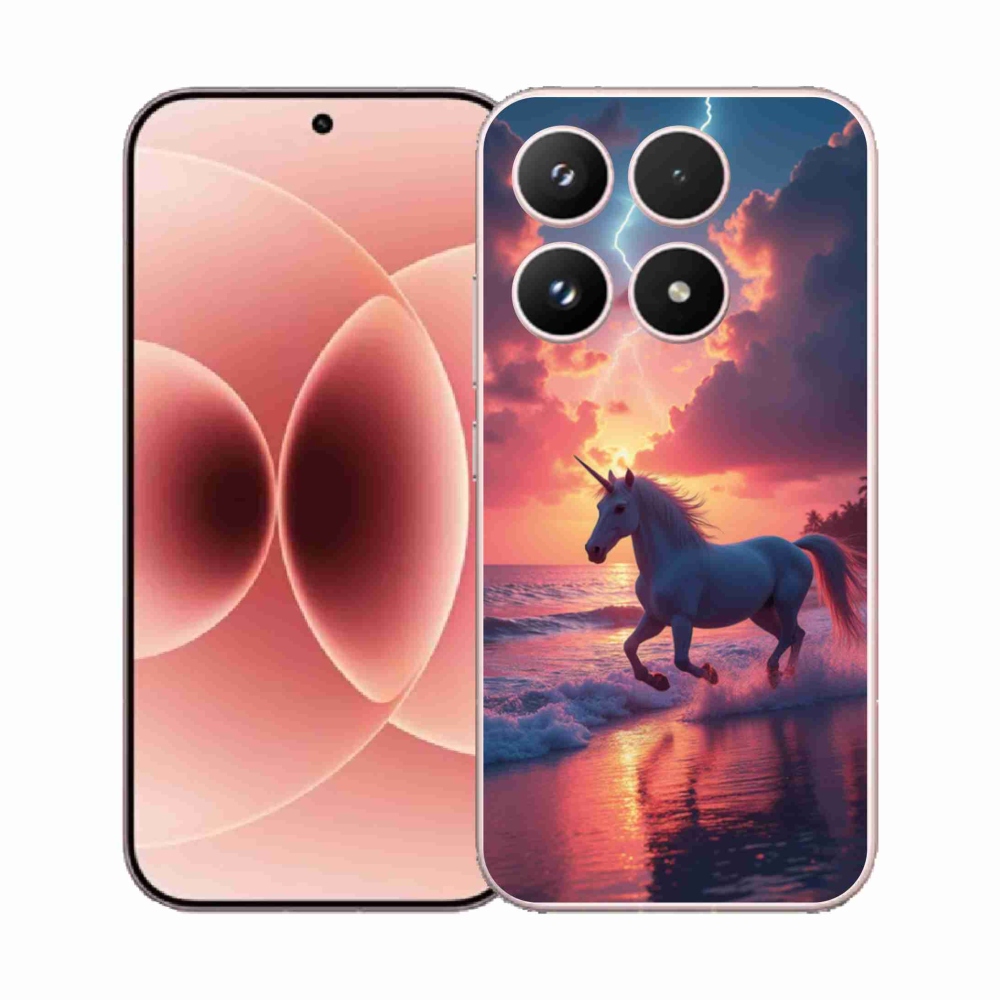 Gelový kryt mmCase na Xiaomi 17 - jednorožec na pláži