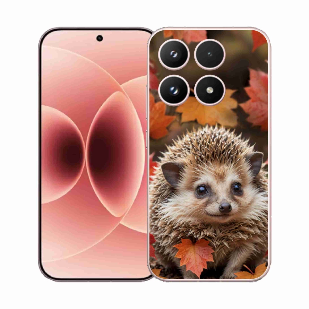 Gelový kryt mmCase na Xiaomi 17 - ježek v listí