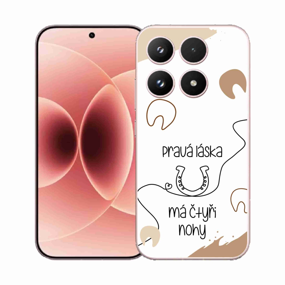 Gelový kryt mmCase na Xiaomi 17 - koňský motiv bílé pozadí