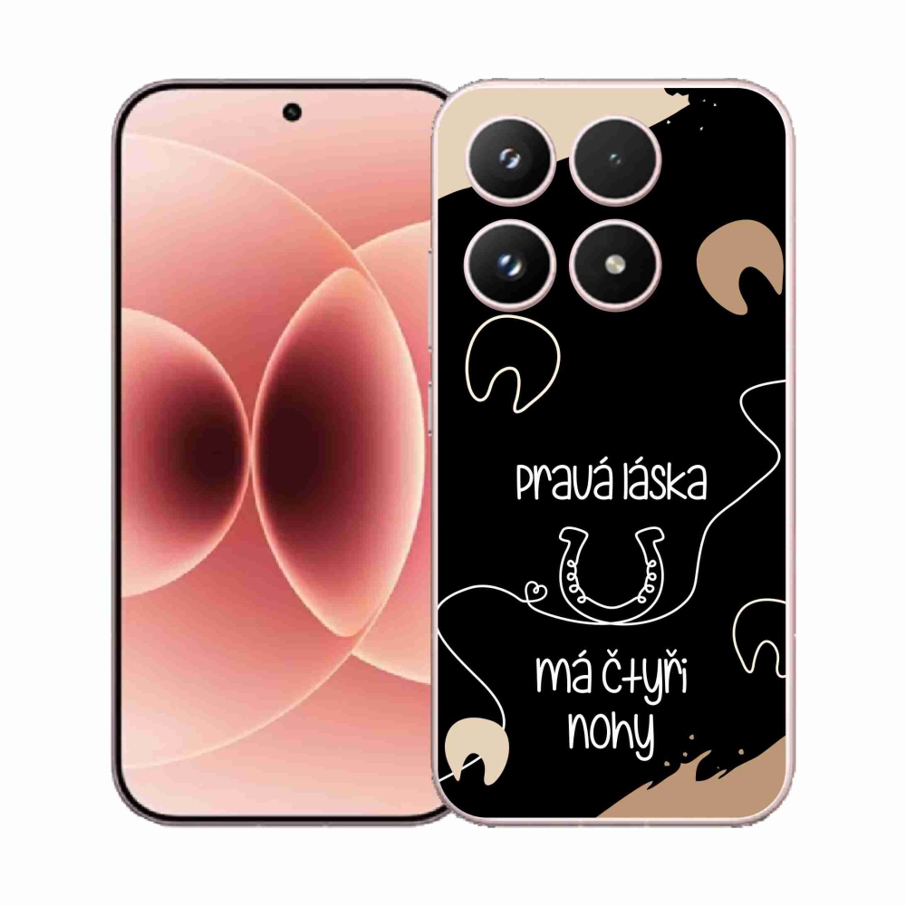 Gelový kryt mmCase na Xiaomi 17 - koňský motiv černé pozadí