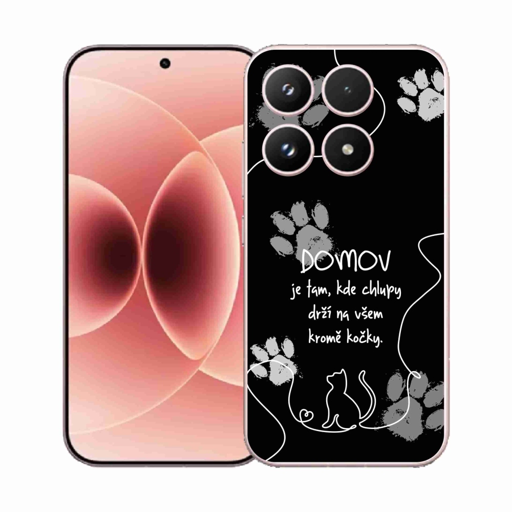 Gelový kryt mmCase na Xiaomi 17 - kočičí motiv černé pozadí