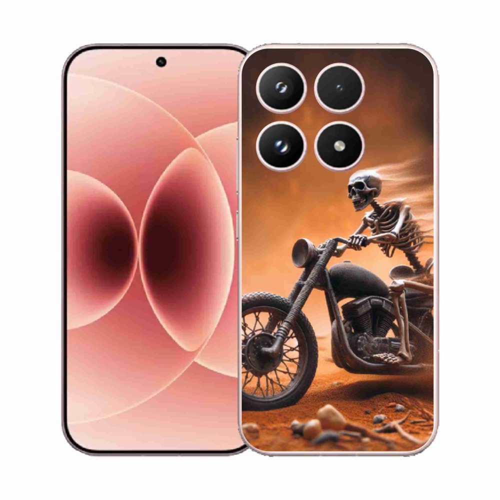 Gelový kryt mmCase na Xiaomi 17 - kostra na motorce