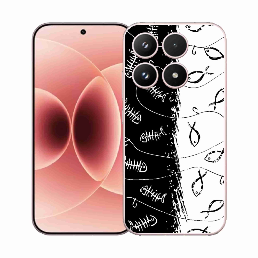 Gelový kryt mmCase na Xiaomi 17 - kostry a rybky