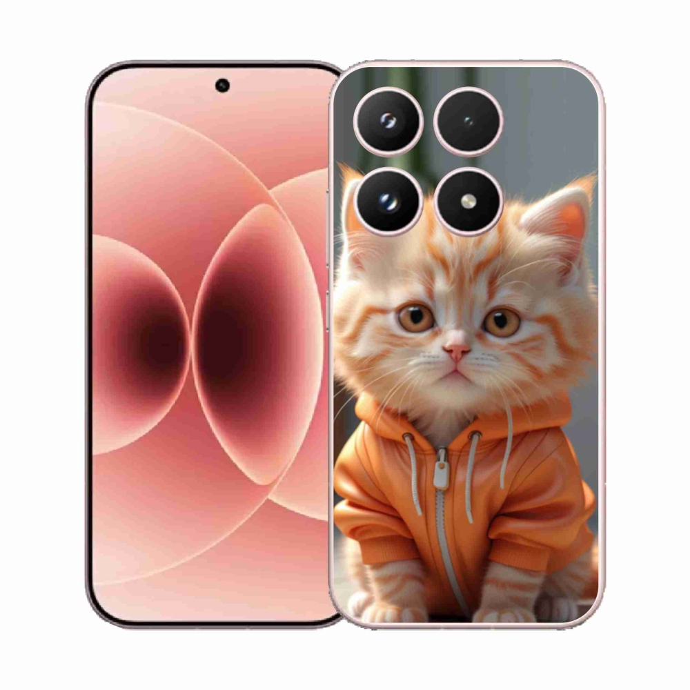 Gelový kryt mmCase na Xiaomi 17 - kotě v mikině