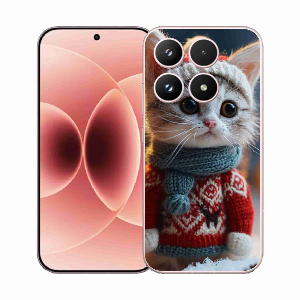 Gelový kryt mmCase na Xiaomi 17 - kotě ve svetru