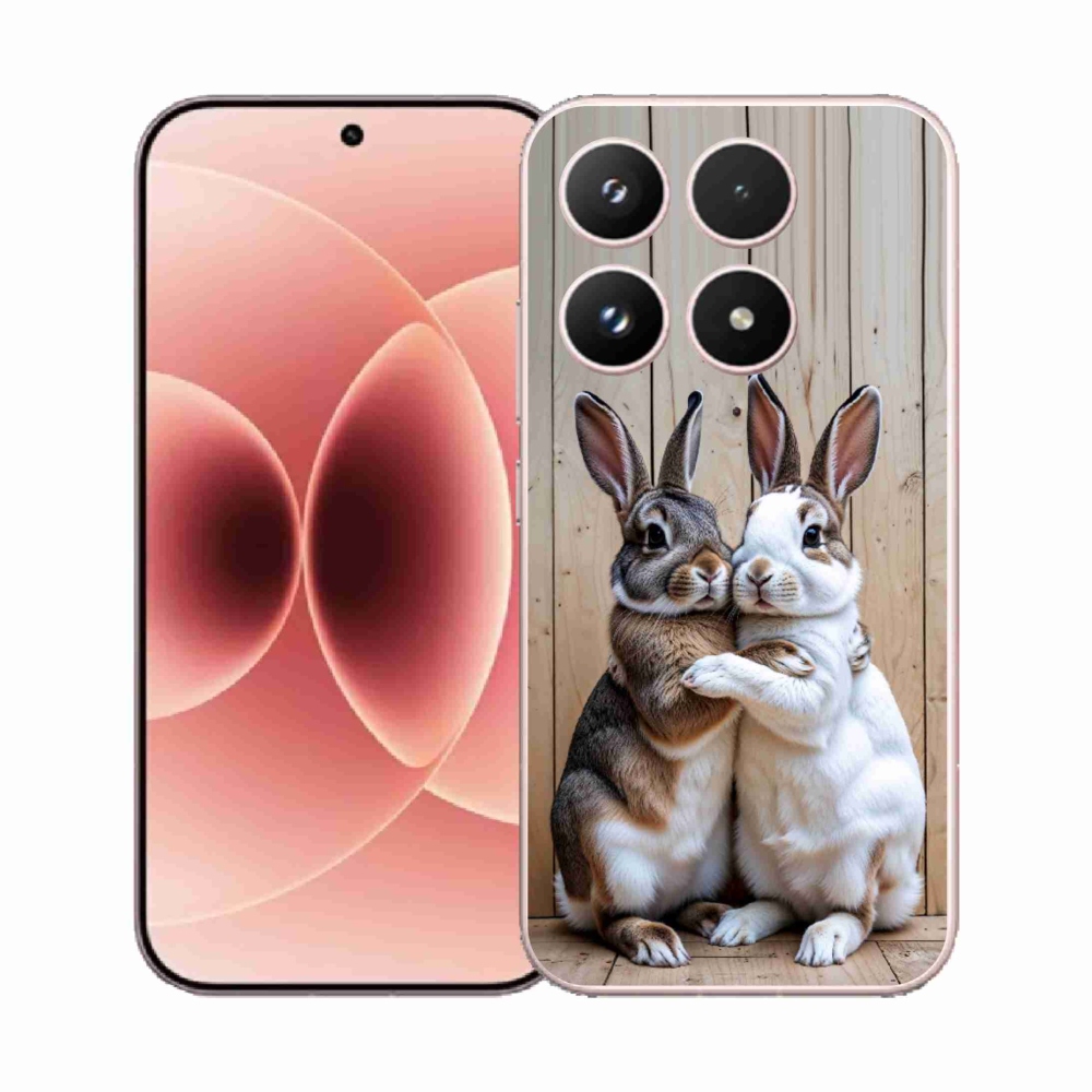 Gelový kryt mmCase na Xiaomi 17 - králičí pár