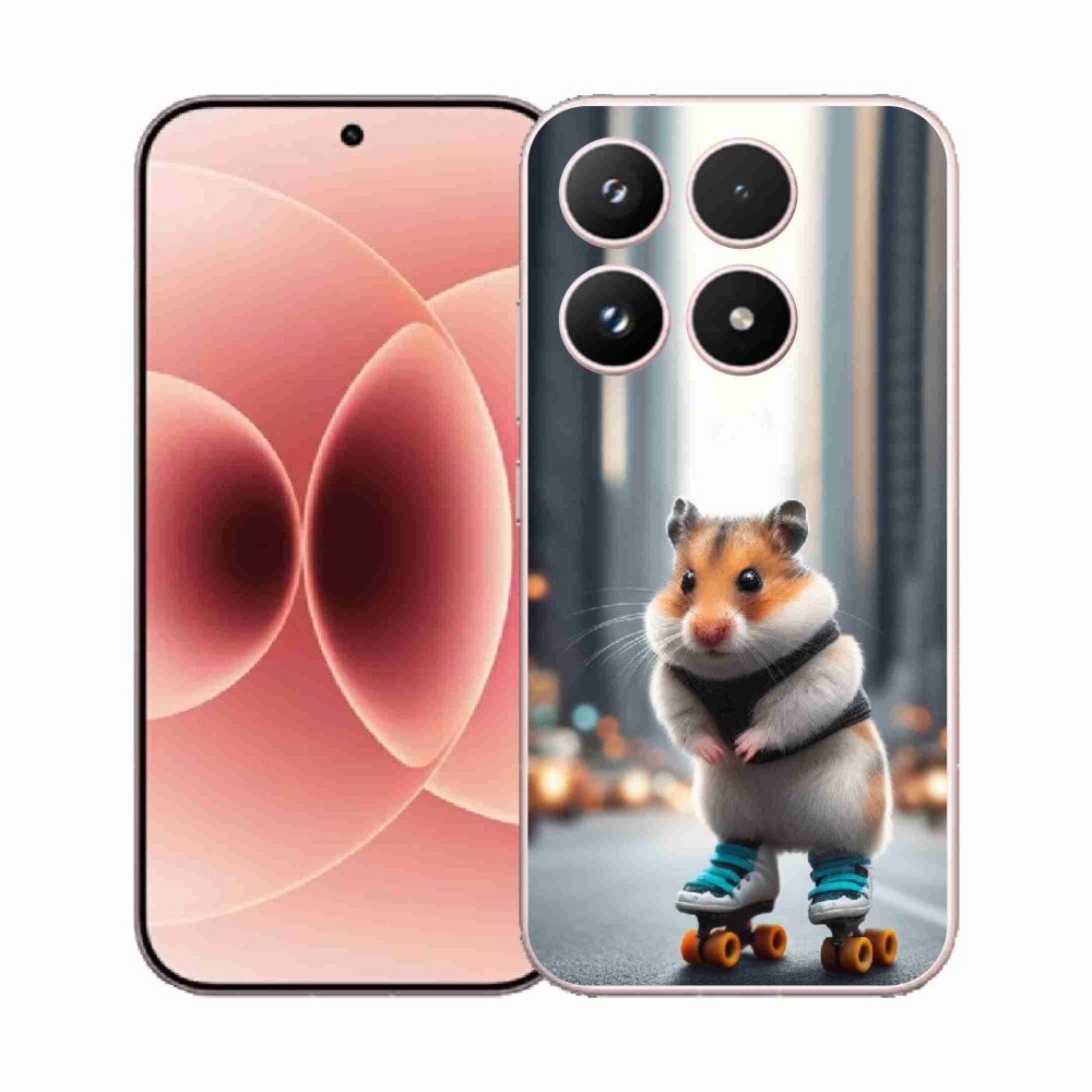 Gelový kryt mmCase na Xiaomi 17 - křeček na bruslích