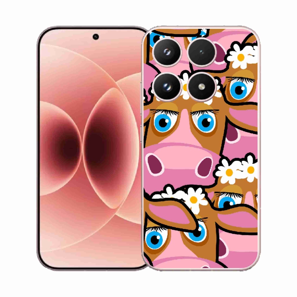 Gelový kryt mmCase na Xiaomi 17 - kreslené kravičky