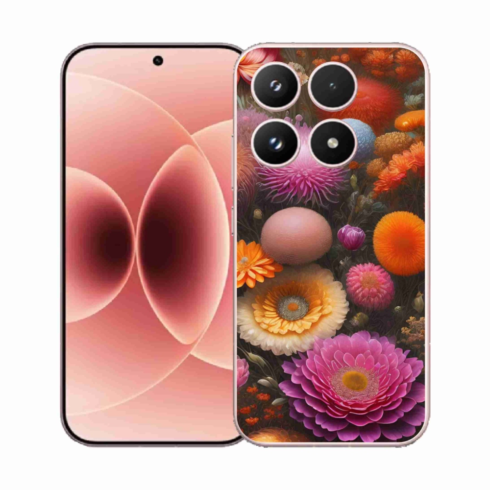 Gelový kryt mmCase na Xiaomi 17 - květinová kompozice