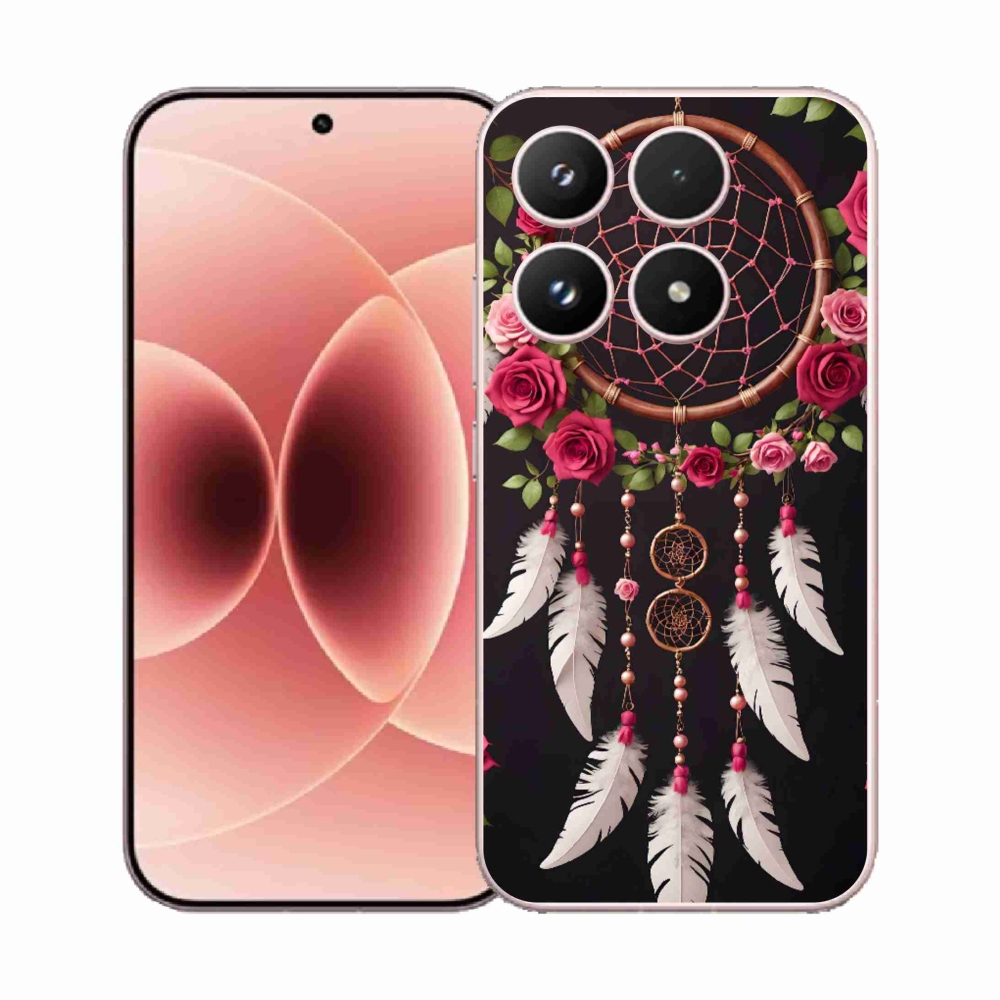 Gelový kryt mmCase na Xiaomi 17 - lapač snů s růžemi