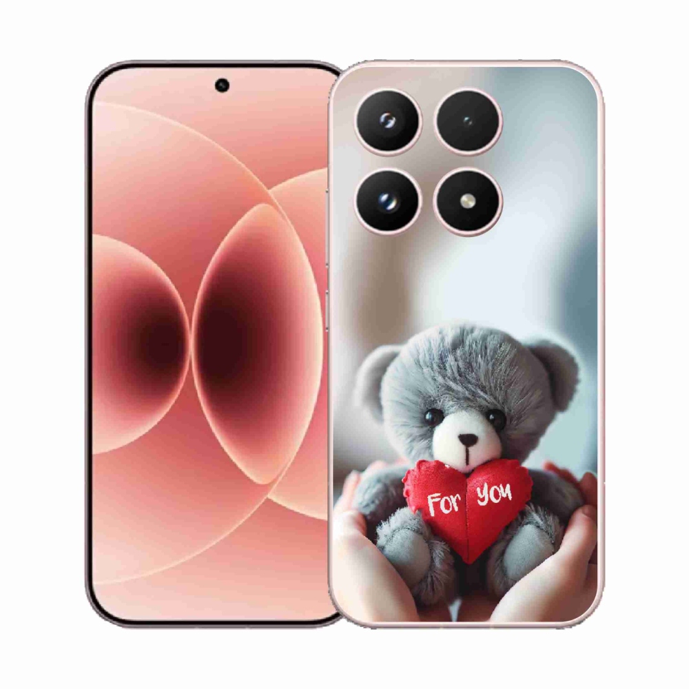Gelový kryt mmCase na Xiaomi 17 - medvídek pro zamilované