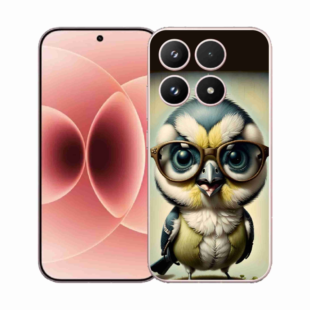 Gelový kryt mmCase na Xiaomi 17 - mládě s brýlemi