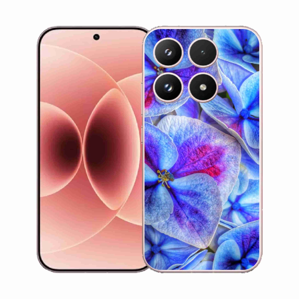 Gelový kryt mmCase na Xiaomi 17 - modré květy 1