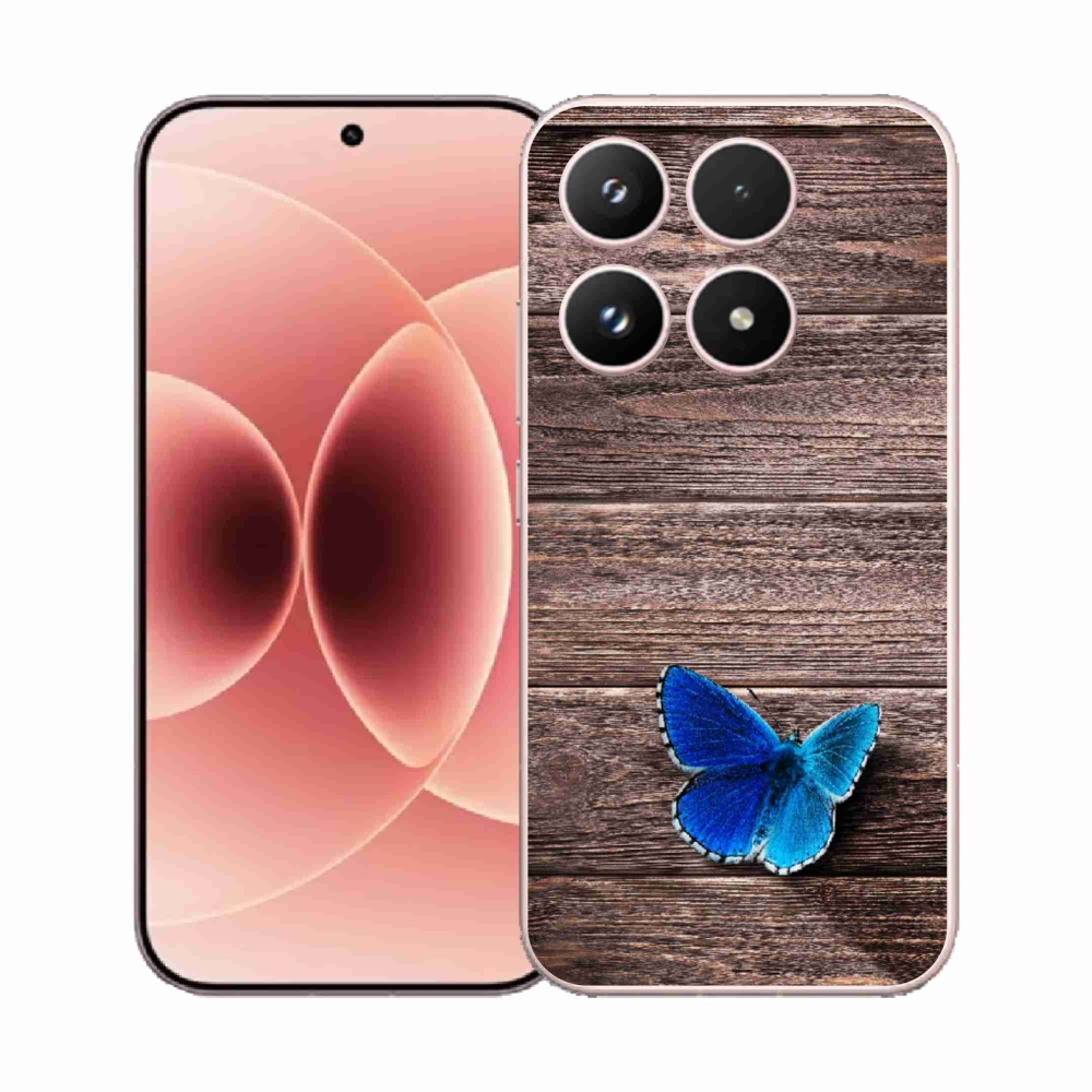 Gelový kryt mmCase na Xiaomi 17 - modrý motýl 1