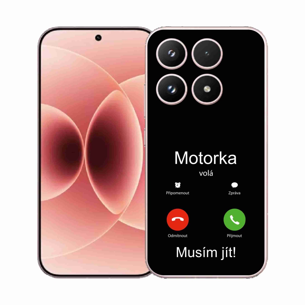 Gelový kryt mmCase na Xiaomi 17 - motorka volá černé pozadí