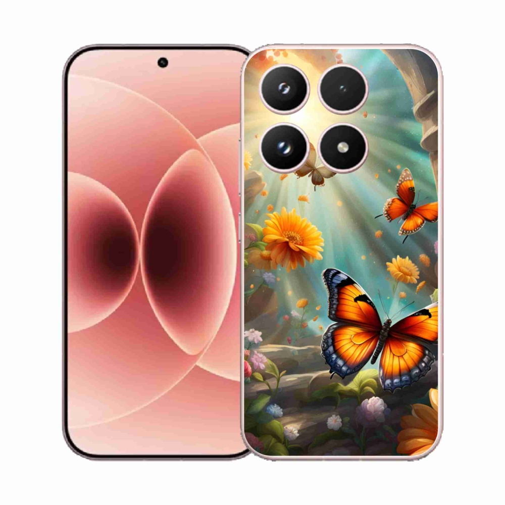 Gelový kryt mmCase na Xiaomi 17 - motýlí zahrada 2