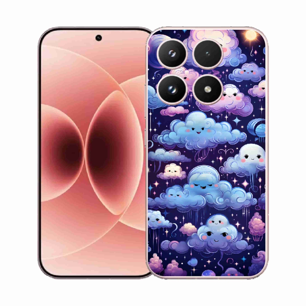 Gelový kryt mmCase na Xiaomi 17 - mráčky